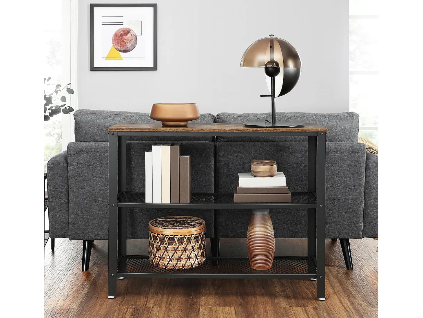 Mesa consola 101.5x35x80 cm negra