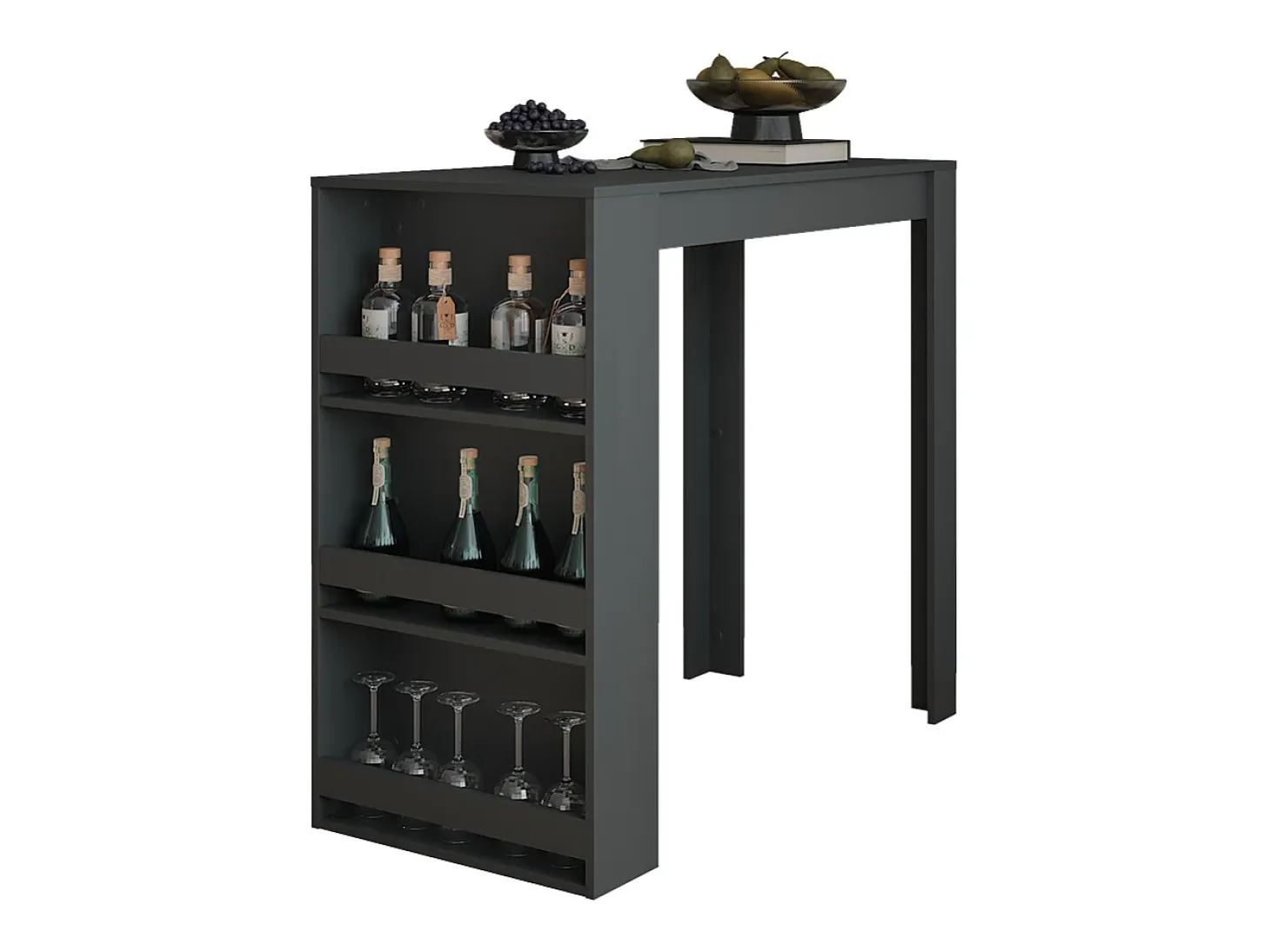 Mesa de bar antracita 57x117x106 repose