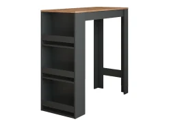 Mesa de bar antracita/roble dorado 45x110x106 repose