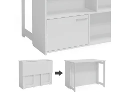 Mesa de bar blanco 116x37x90.5 dominic