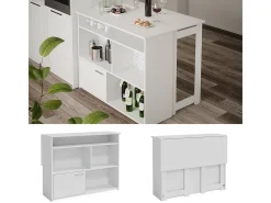 Mesa de bar blanco 116x37x90.5 dominic