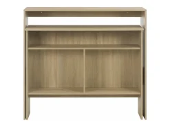 Mesa de bar con 2 encimeras color roble 130x40x120 cm