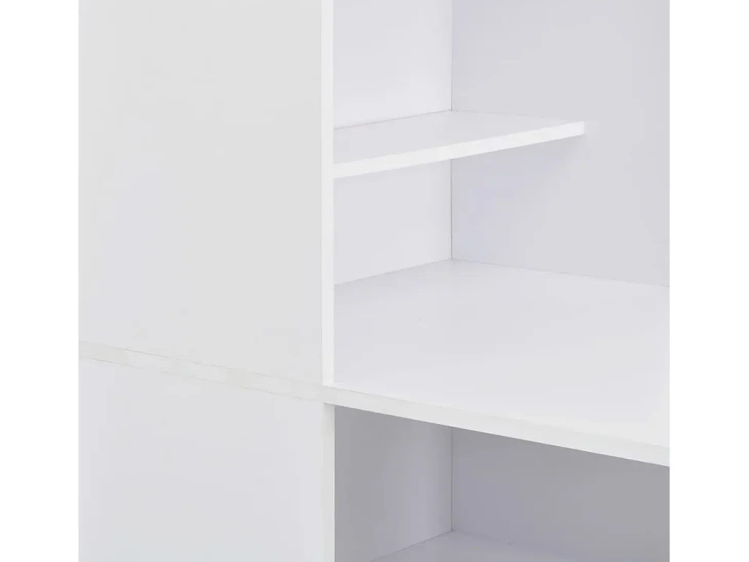 Mesa de bar con estantería blanca 115x59x200 cm