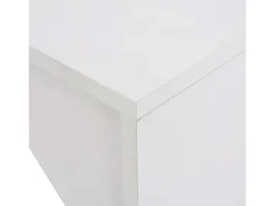 Mesa de bar con estantería blanca 115x59x200 cm