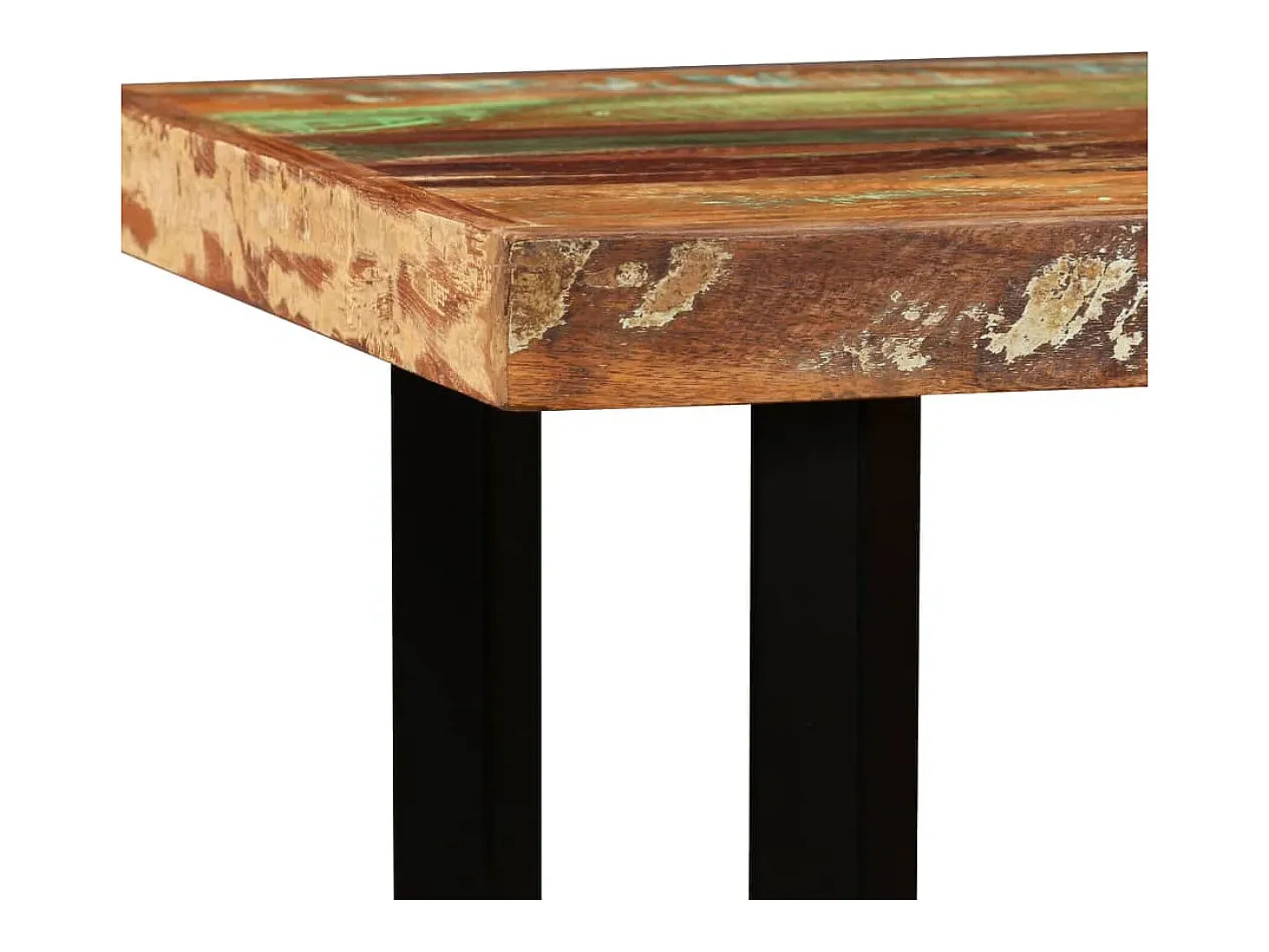 Mesa de bar de madera maciza reciclada 120x60x107 cm