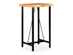 Mesa de bar de madera maciza de acacia 60x60x107 cm