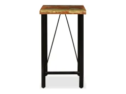 Mesa de bar de madera maciza reciclada 60x60x107 cm ES749255