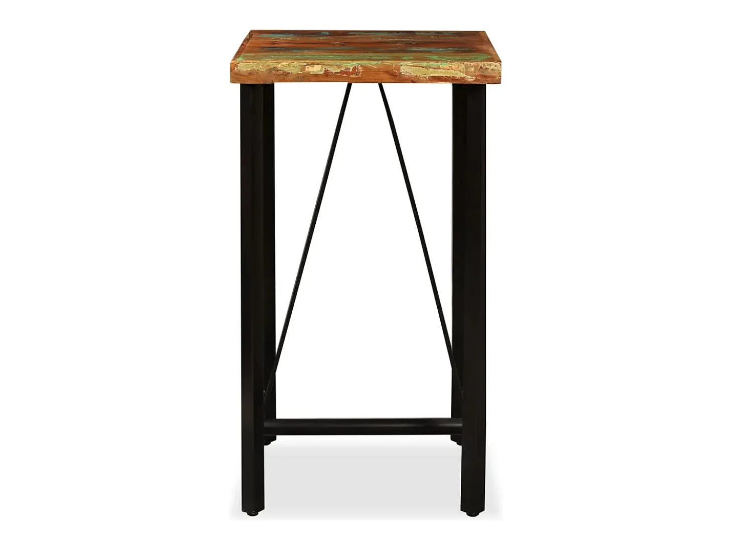 Mesa de bar de madera maciza reciclada 60x60x107 cm ES749255