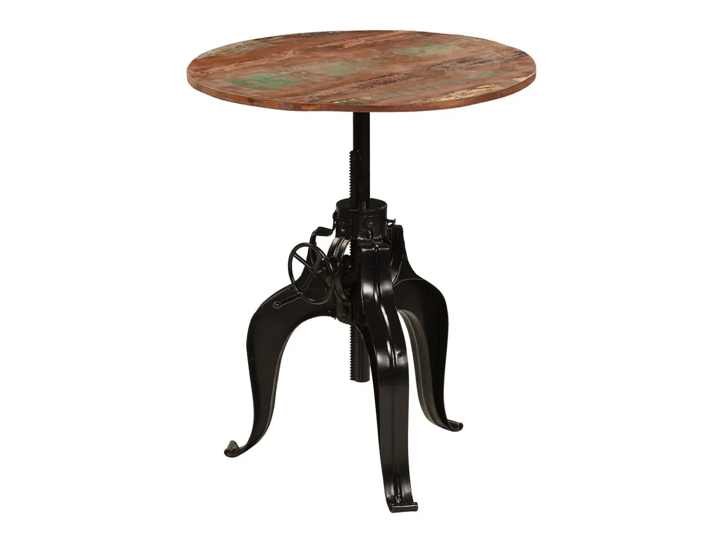 Mesa de bar madera maciza reciclada 75x(76-110) cm