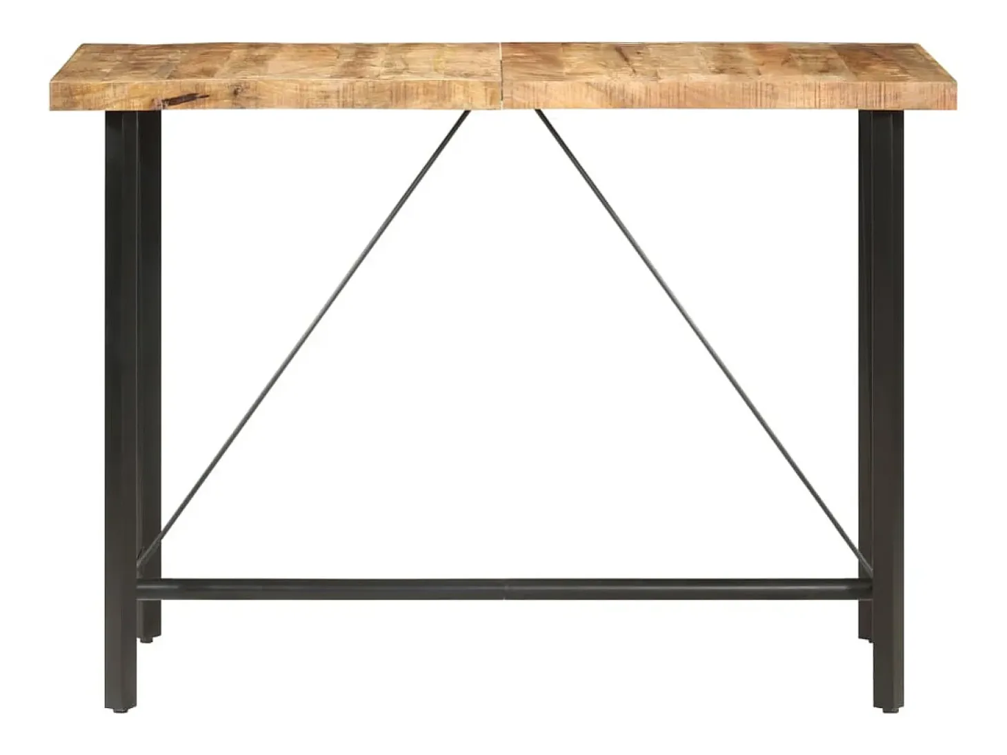 Mesa de bar madera maciza de mango rugosa 150x70x107 cm