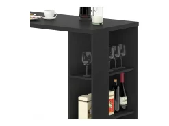Mesa de bar negro 120x60x105.6 noel