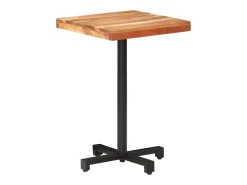 Mesa de bistró cuadrada madera de mango maciza 50x50x75 cm