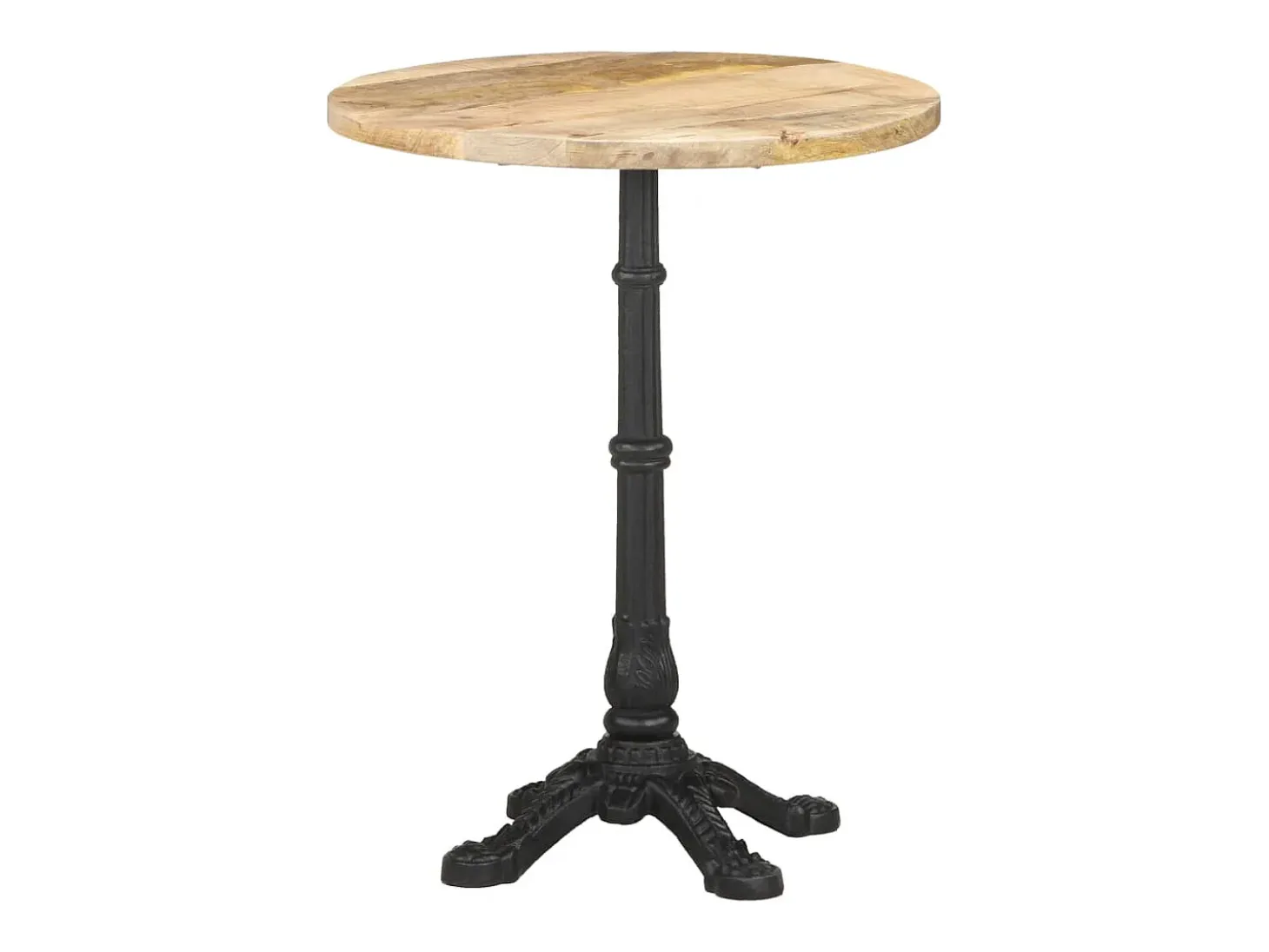 Mesa de bistró madera de mango rugosa Ø60x76 cm