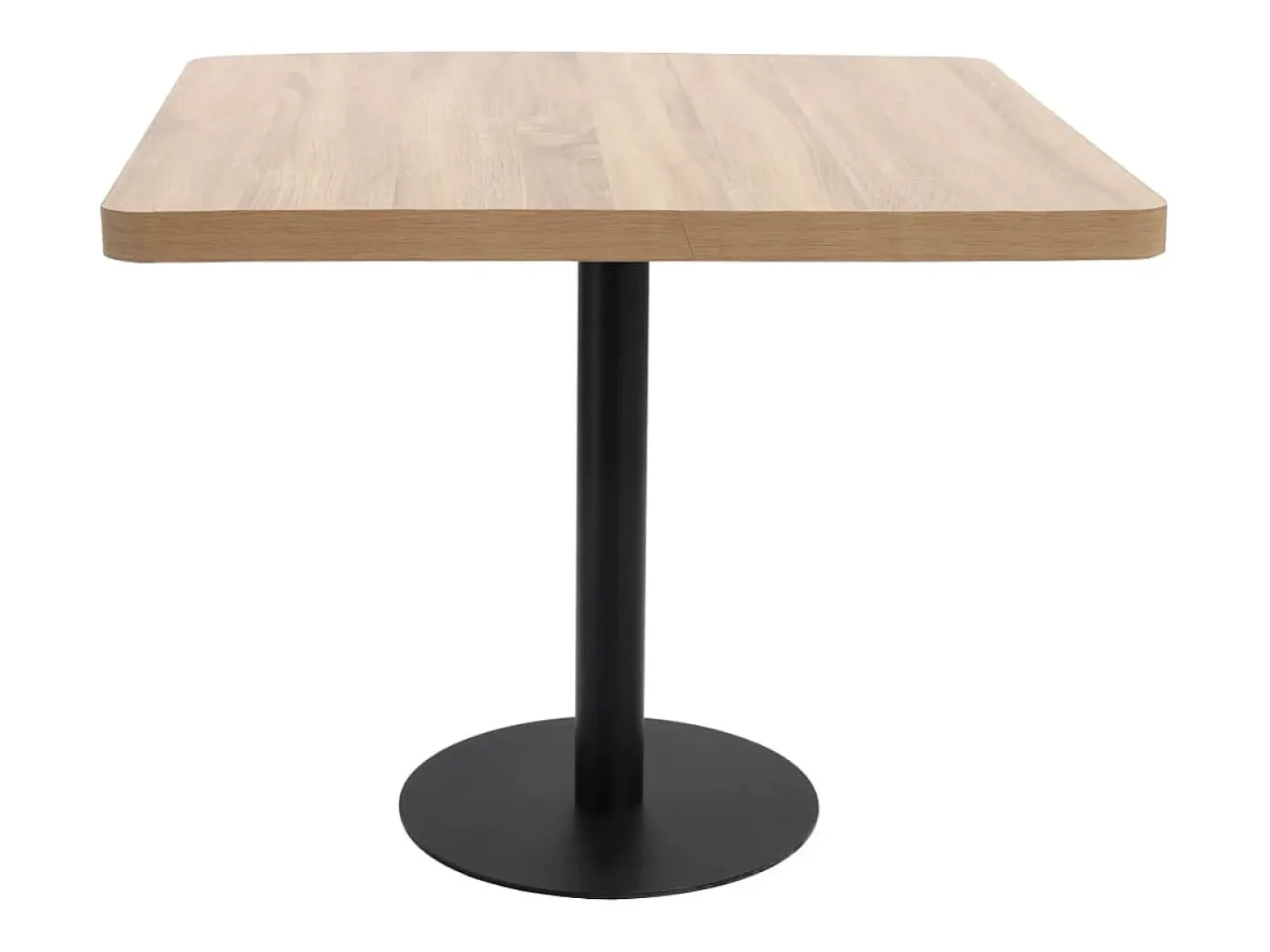 Mesa de bistró MDF marrón claro 80x80 cm