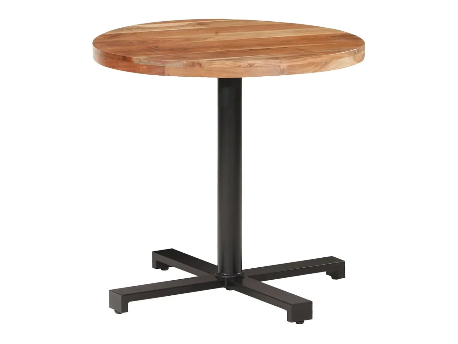 Mesa de bistró redonda madera maciza de mango Ø80x75 cm