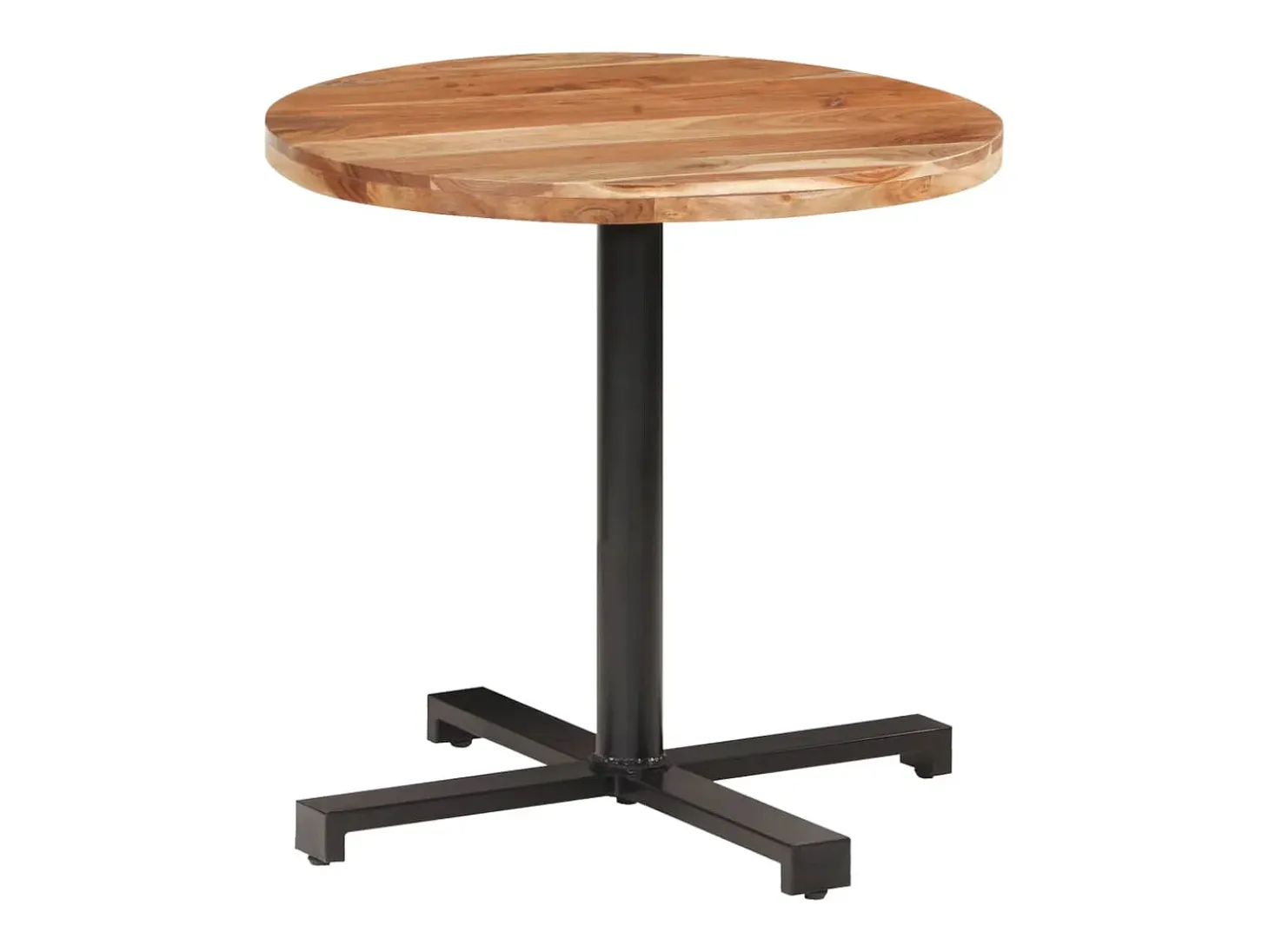 Mesa de bistró redonda madera maciza de mango Ø80x75 cm