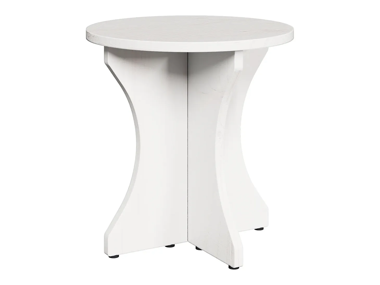 Mesa de Café 3 piezas Blanco 46 x 46 x 47 cm Madera maciza de pino