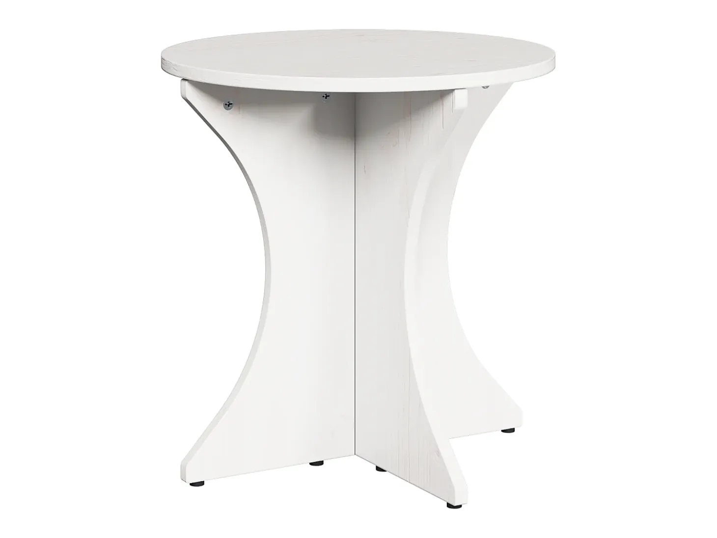 Mesa de Café 3 piezas Blanco 46 x 46 x 47 cm Madera maciza de pino
