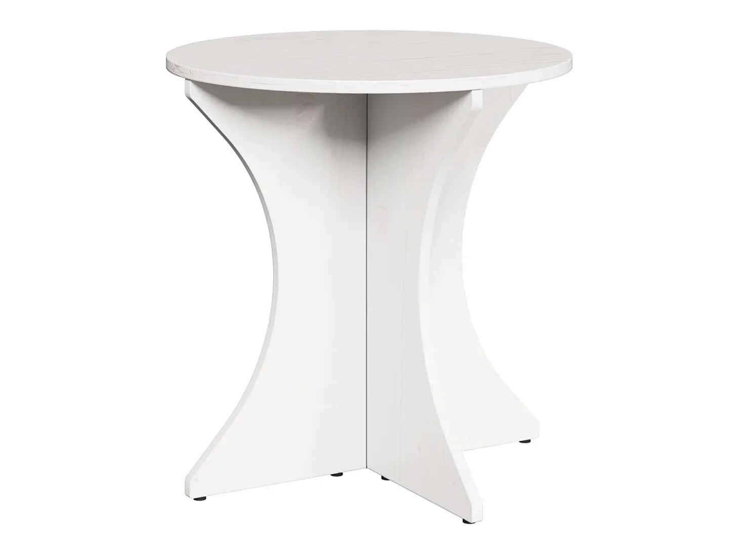 Mesa de Café 3 piezas Blanco 46 x 46 x 47 cm Madera maciza de pino