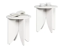 Mesa de Café 2 piezas Blanco 41.5 x 41.5 x 44 cm