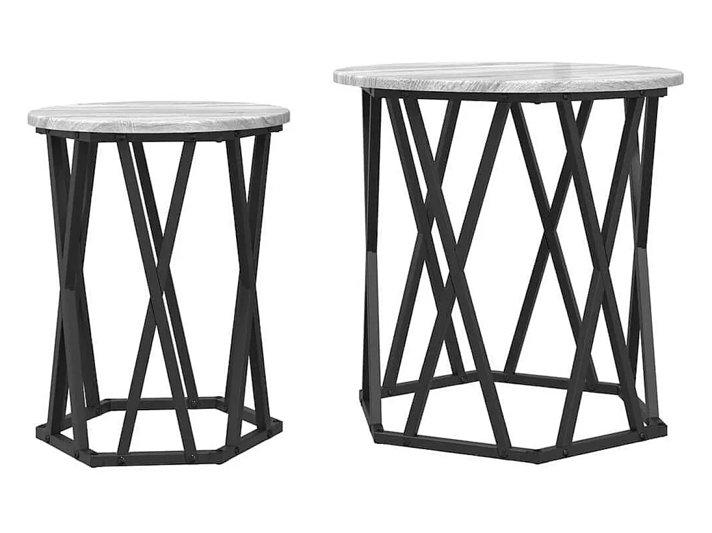 Mesa de Café 2 piezas Gris sonoma 50 x 50 x 50 cm