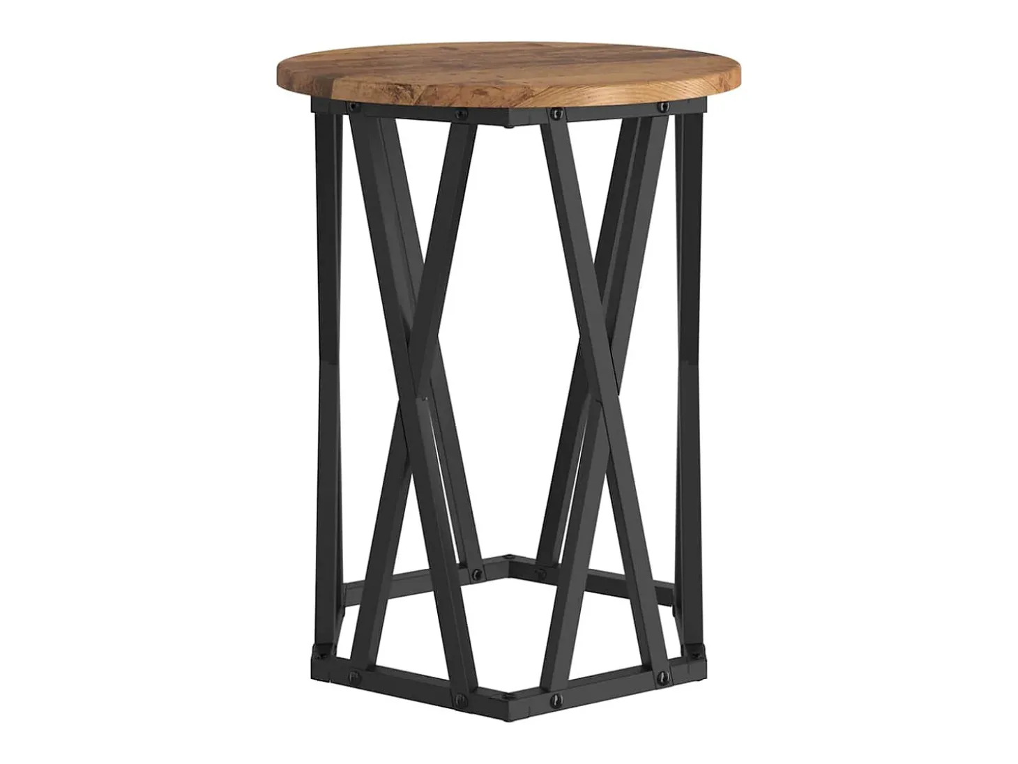 Mesa de Café 2 piezas Madera vieja 50 x 50 x 50 cm