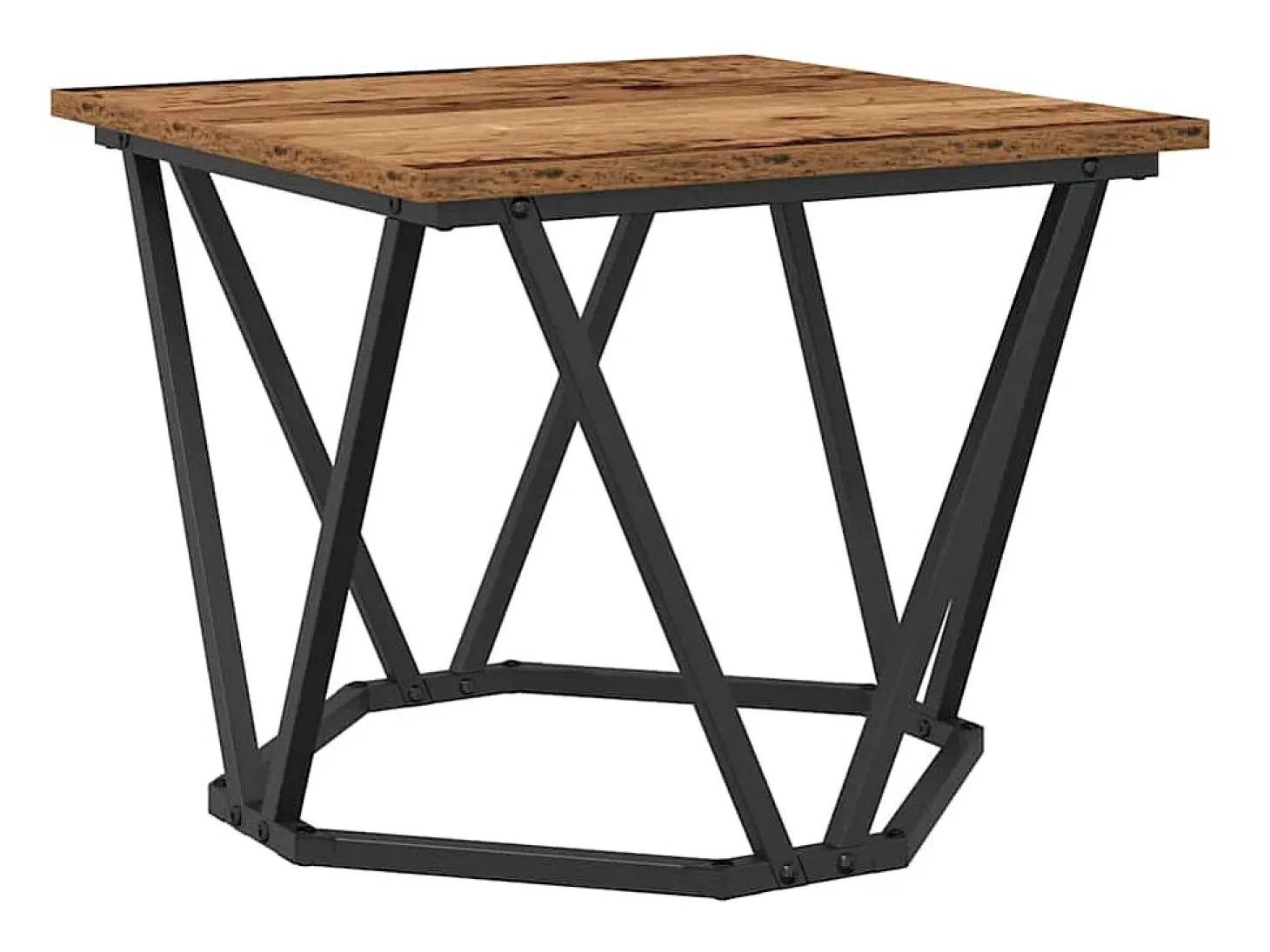 Mesa de Café 3 piezas Madera vieja 50 x 50 x 40 cm