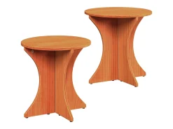 Mesa de Café 2 piezas Marrón cera 46 x 46 x 47 cm