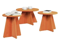 Mesa de Café 3 piezas Marrón cera 49 x 49 x 30 cm