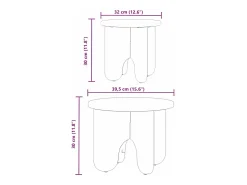 Mesa de Café 2 piezas Marrón cera 39.5 x 39.5 x 30 cm