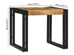 Mesa de Café 2 piezas Marrón madera maciza de mango