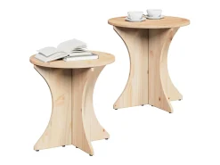 Mesa de Café 2 piezas Natural 46 x 46 x 47 cm