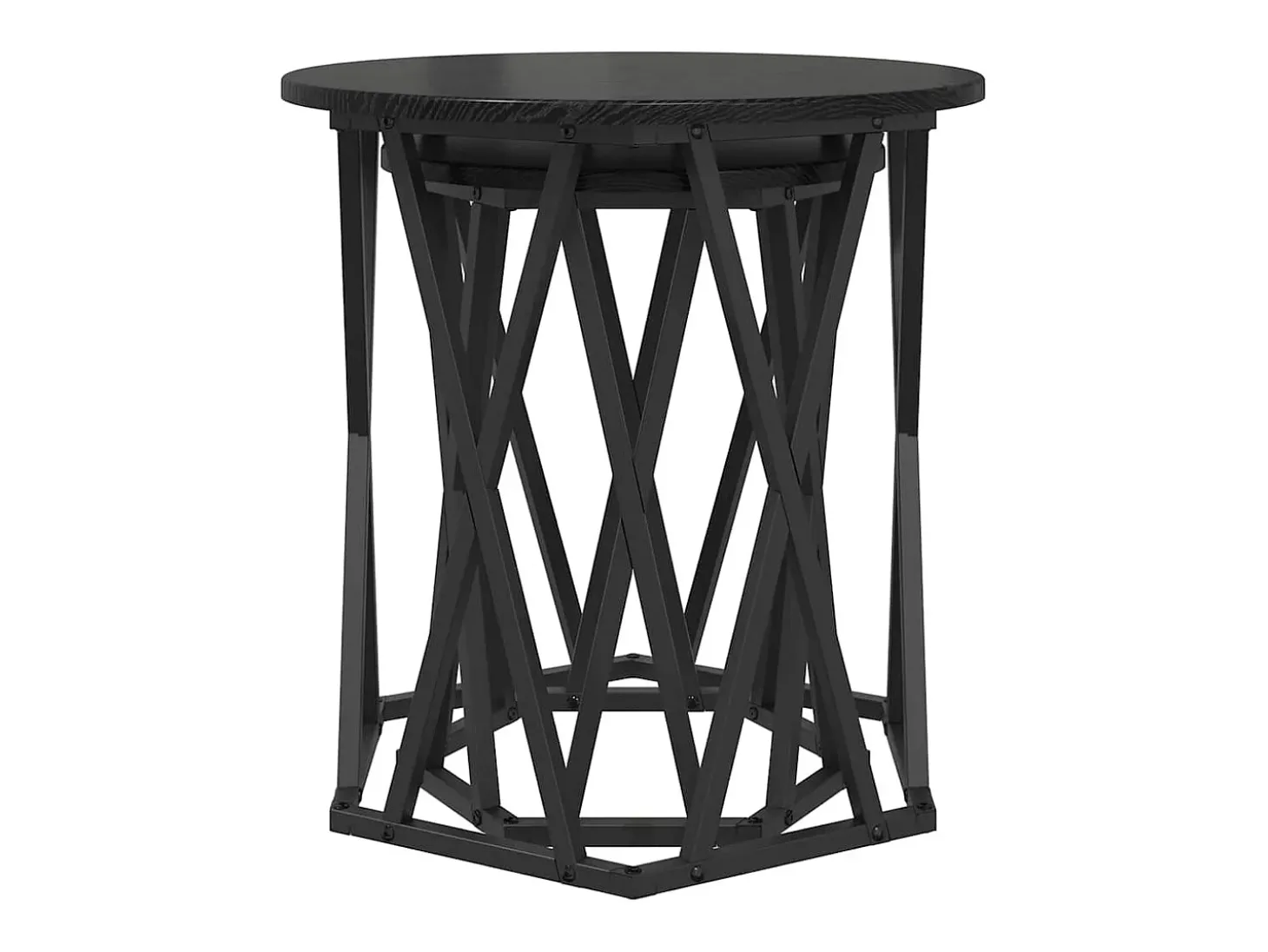 Mesa de Café 2 piezas Roble negro 50 x 50 x 50 cm