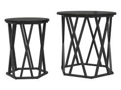 Mesa de Café 2 piezas Roble negro 50 x 50 x 50 cm