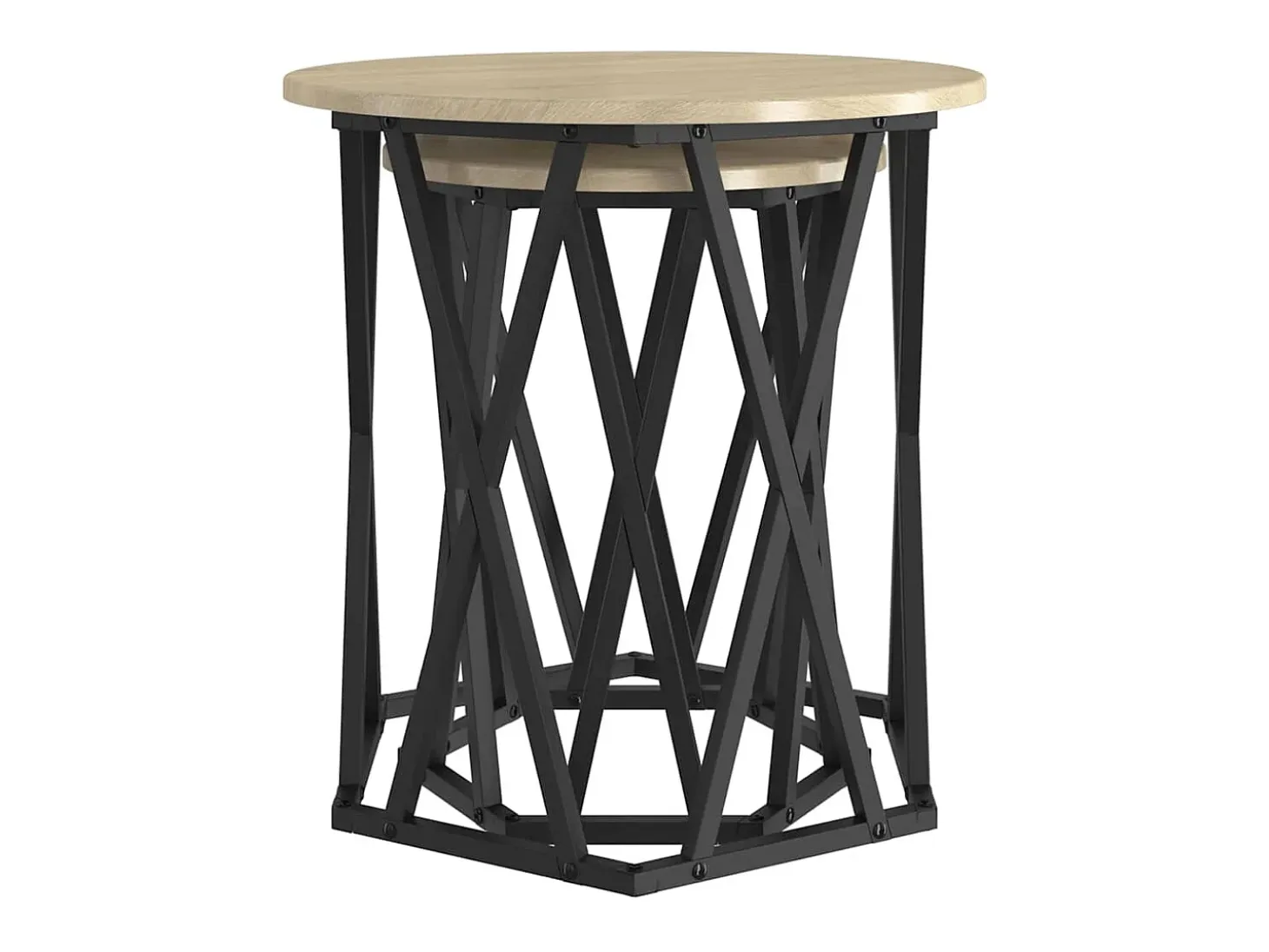 Mesa de Café 2 piezas Roble Sonoma 50 x 50 x 50 cm
