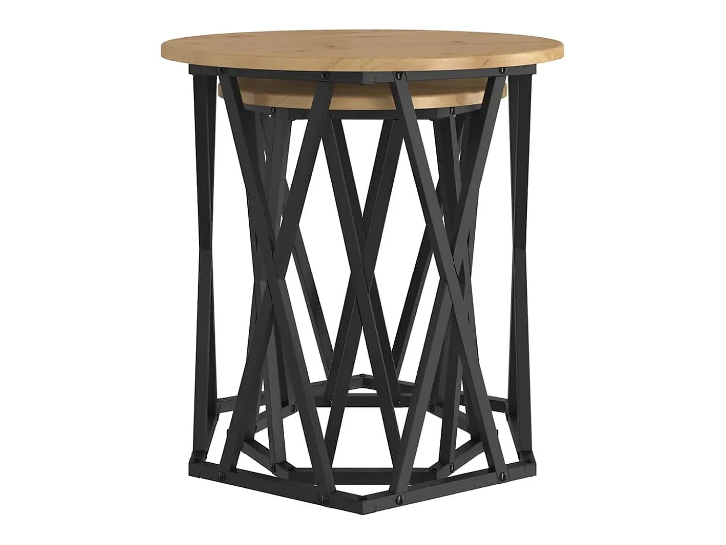Mesa de Café 2 piezas Roble artisan 50 x 50 x 50 cm