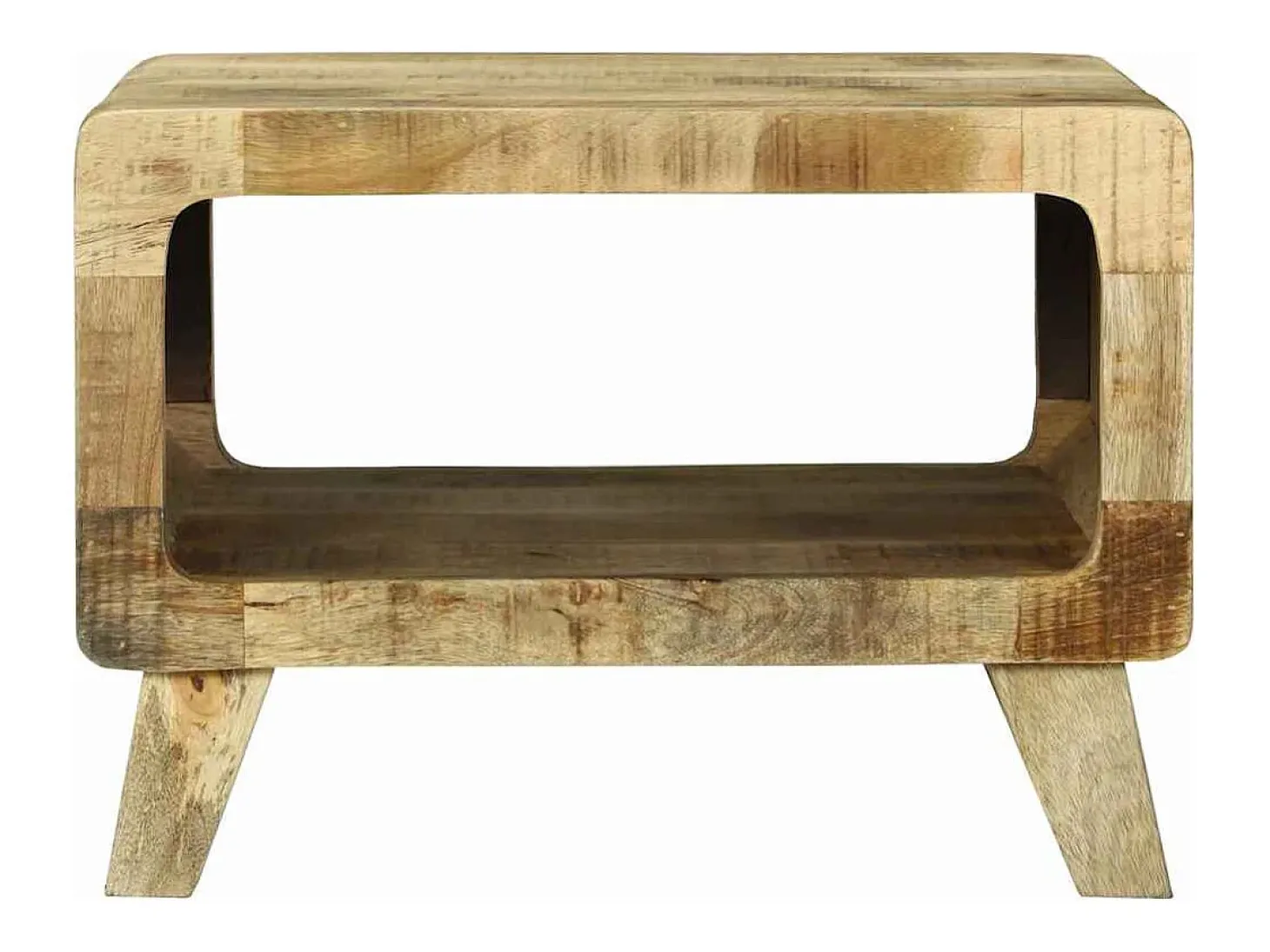 Mesa de Café 50 x 50 x 35 cm Madera maciza de mango rugosa