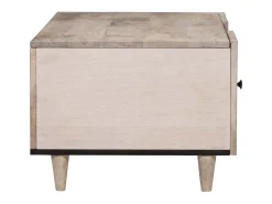 Mesa de Café Beige 100 x 54 x 40 cm madera maciza de mango
