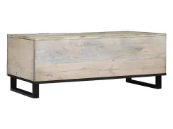 Mesa de Café Beige y Negro 100 x 54 x 40 cm
