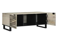 Mesa de Café Beige y Negro 100 x 54 x 40 cm