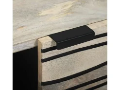 Mesa de Café Beige y Negro 80 x 50 x 40 cm