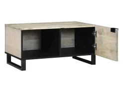 Mesa de Café Beige y Negro 80 x 50 x 40 cm