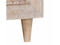 Mesa de Café con cajón 80 x 54 x 40 cm madera maciza de mango