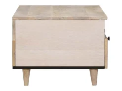 Mesa de Café con cajón 80 x 54 x 40 cm madera maciza de mango