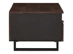 Mesa de Café con cajón Marrón y Negro 80 x 54 x 40 cm
