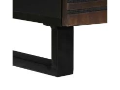 Mesa de Café con cajón Marrón y Negro 80 x 54 x 40 cm