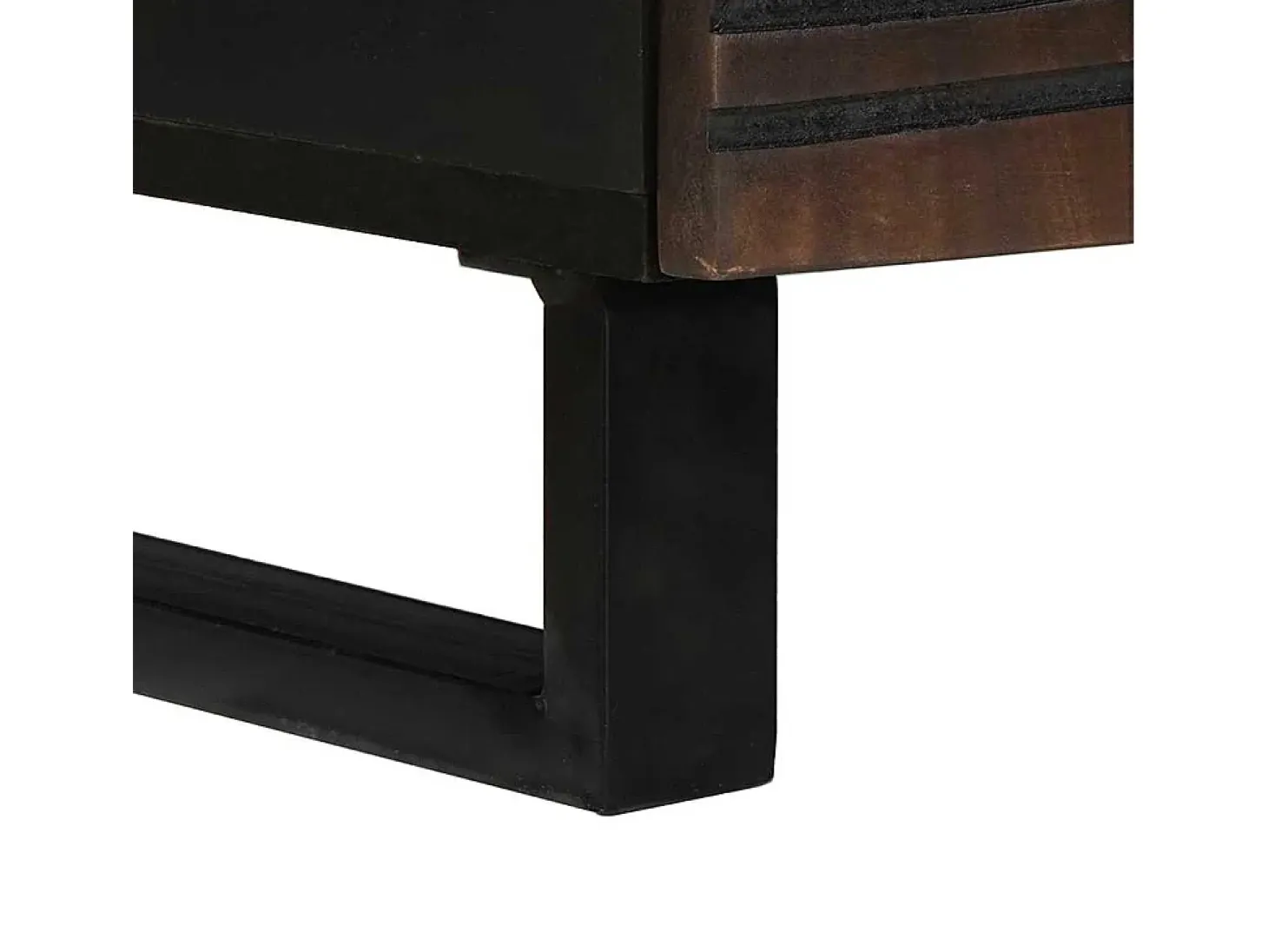 Mesa de Café con cajón Marrón y Negro 80 x 54 x 40 cm