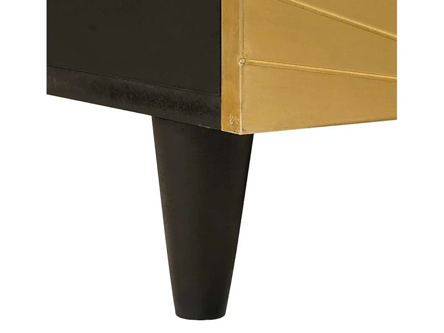 Mesa de Café con cajón Negro y dorado 80 x 54 x 40 cm