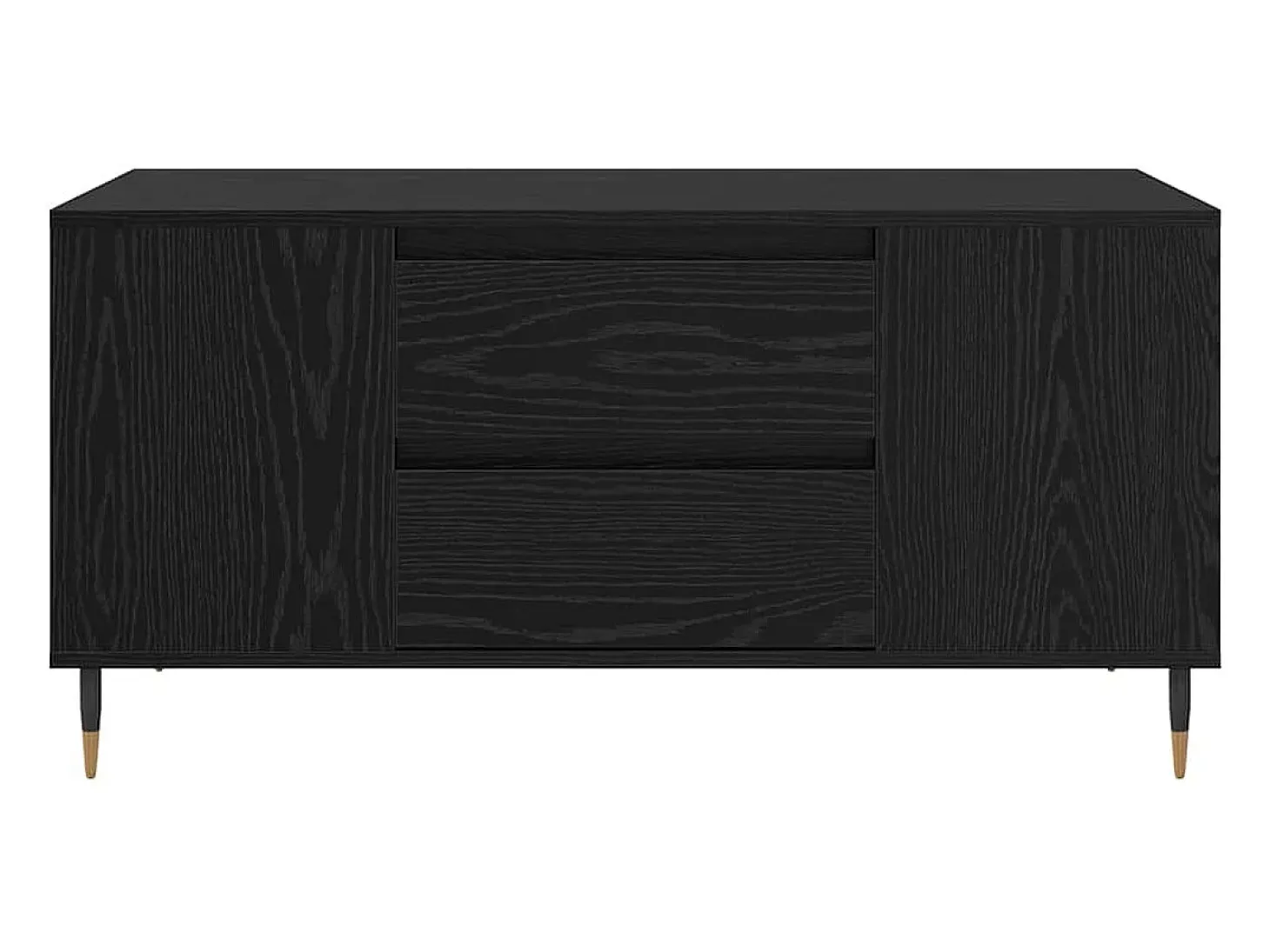 Mesa de Café con cajón Roble negro 102 x 44.5 x 50 cm