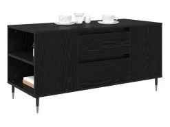 Mesa de Café con cajón Roble negro 102 x 44.5 x 50 cm
